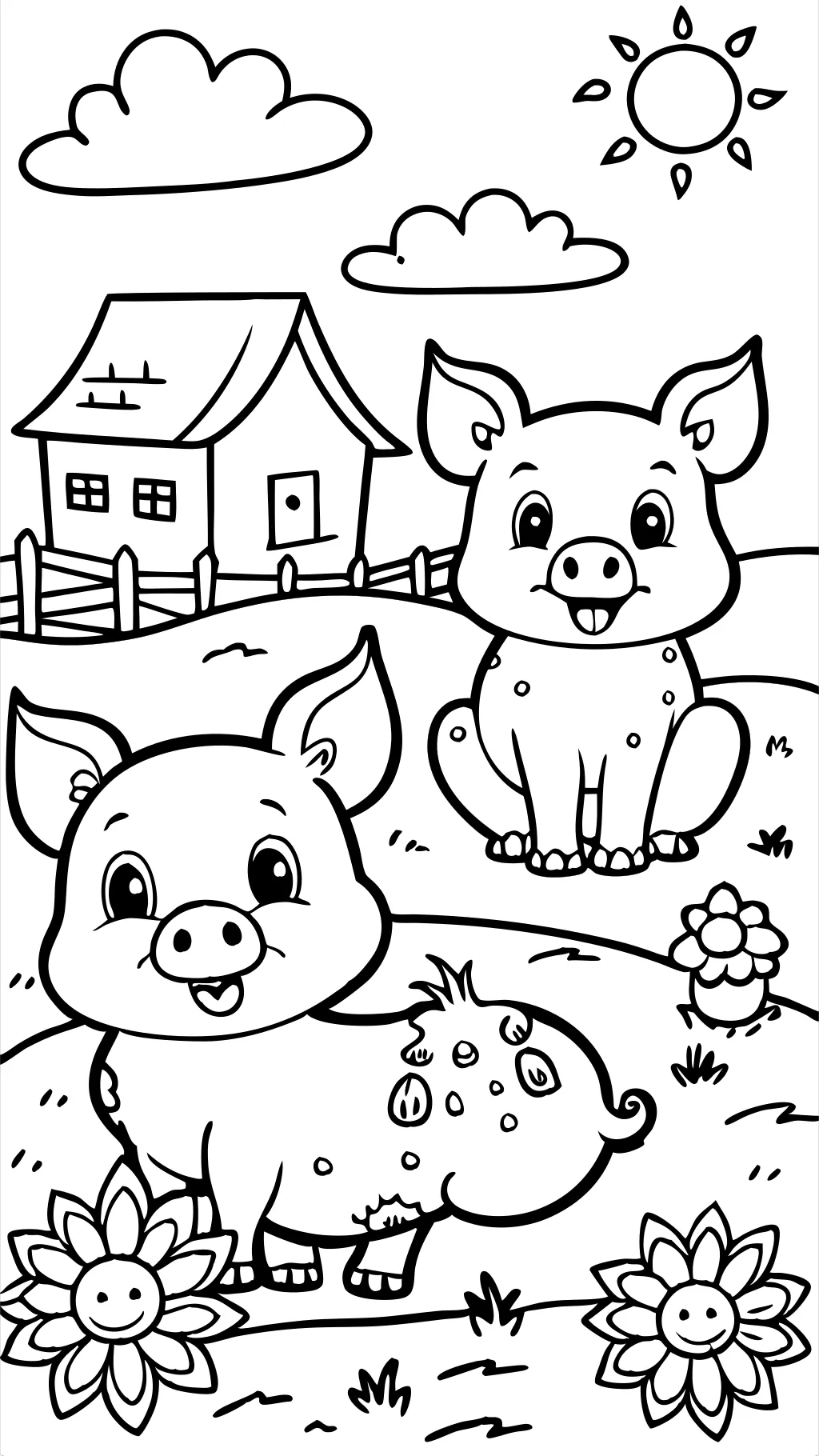 piglets coloring pages